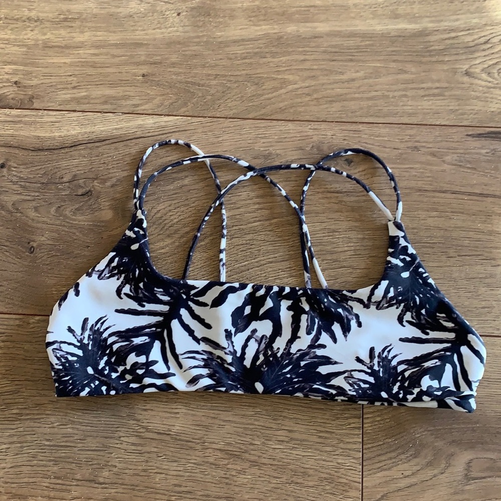 Mikoh Black and White Bikini Top